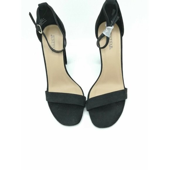 JUSTFAB Lorelai Faux Suede Ankle Strap Heels - Picture 6 of 12